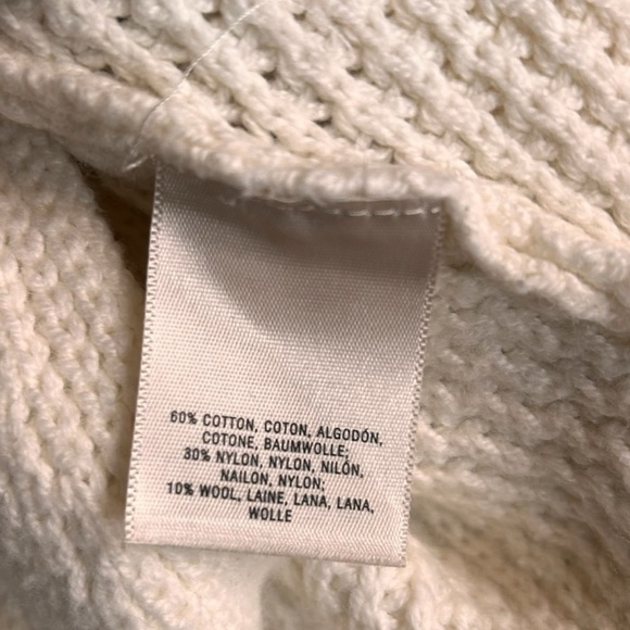 Anthropologie Moth Women's Cream High Low Turtleneck Sweater- Medium - Picture 10 of 13
